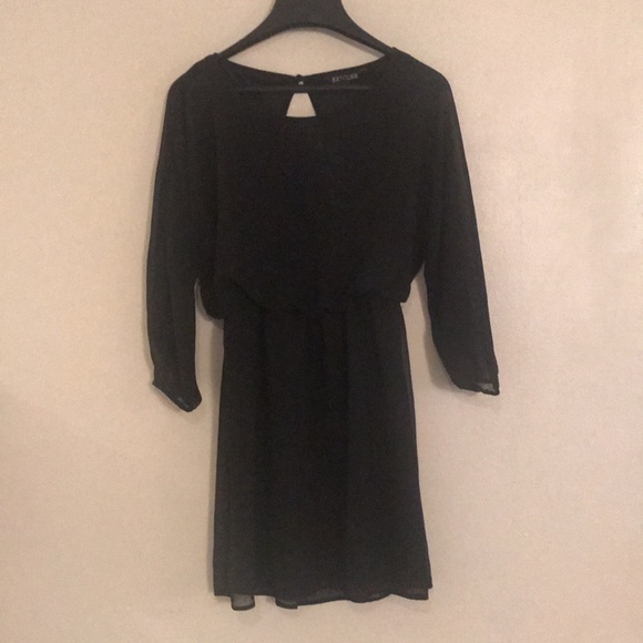 EXPRESS LONG SLEEVE DOLMAN CHIFFON DRESS XS - Picture 6 of 7